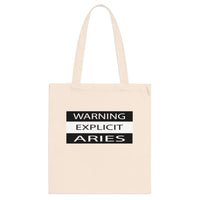 WARNING ARIES TOTE BAG