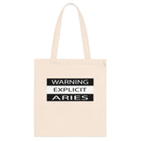 WARNING ARIES TOTE BAG