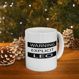 WARNING EXPLICIT LEO MUG