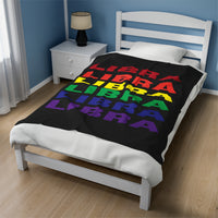 LIBRA RAINBOW VELVETEEN PLUSH BLANKET