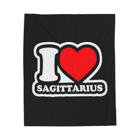 I LOVE SAGITTARIUS VELVETEEN PLUSH BLANKET