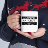 WARNING EXPLICIT LEO MUG