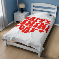 HAPPY GEMINI DAY VELVETEEN PLUSH BLANKET