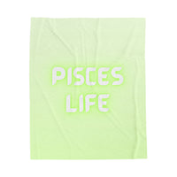 PISCES LIFE VELVETEEN PLUSH BLANKET