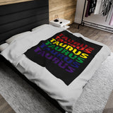 TAURUS RAINBOW VELVETEEN PLUSH BLANKET