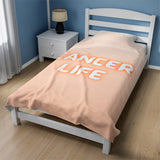 CANCER LIFE VELVETEEN PLUSH BLANKET