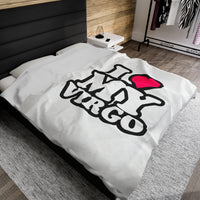 I LOVE MY VIRGO VELVETEEN PLUSH BLANKET