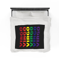 VIRGO RAINBOW VELVETEEN PLUSH BLANKET