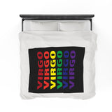 VIRGO RAINBOW VELVETEEN PLUSH BLANKET