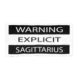 WARNING SAGITTARIUS BEACH TOWEL