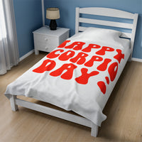 HAPPY SCORPIO DAY VELVETEEN PLUSH BLANKET