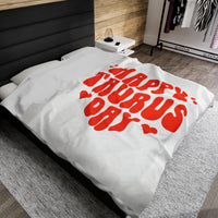 HAPPY TAURUS DAY VELVETEEN PLUSH BLANKET