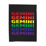 GEMINI RAINBOW VELVETEEN PLUSH BLANKET