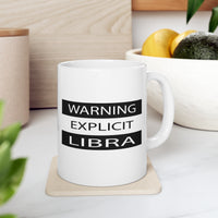 WARNING EXPLICIT LIBRA MUG