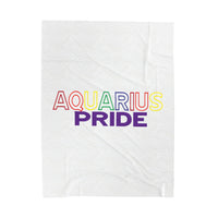 AQUARIUS PRIDE VELVETEEN PLUSH BLANKET