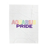 AQUARIUS PRIDE VELVETEEN PLUSH BLANKET