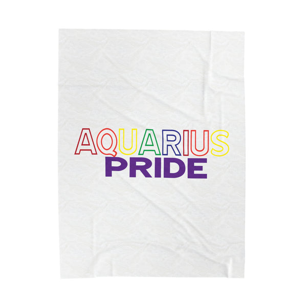 AQUARIUS PRIDE VELVETEEN PLUSH BLANKET