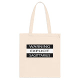 WARNING SAGITTARIUS TOTE BAG