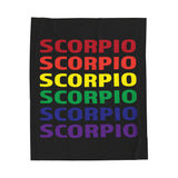 SCORPIO RAINBOW VELVETEEN PLUSH BLANKET