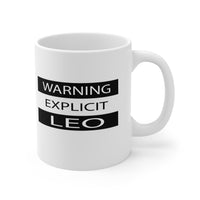 WARNING EXPLICIT LEO MUG