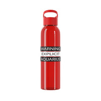 WARNING AQUARIUS WATER BOTTLE