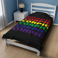 SCORPIO RAINBOW VELVETEEN PLUSH BLANKET