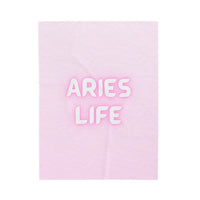 ARIES LIFE VELVETEEN PLUSH BLANKET