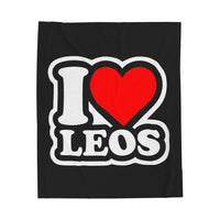 I LOVE LEOS VELVETEEN PLUSH BLANKET