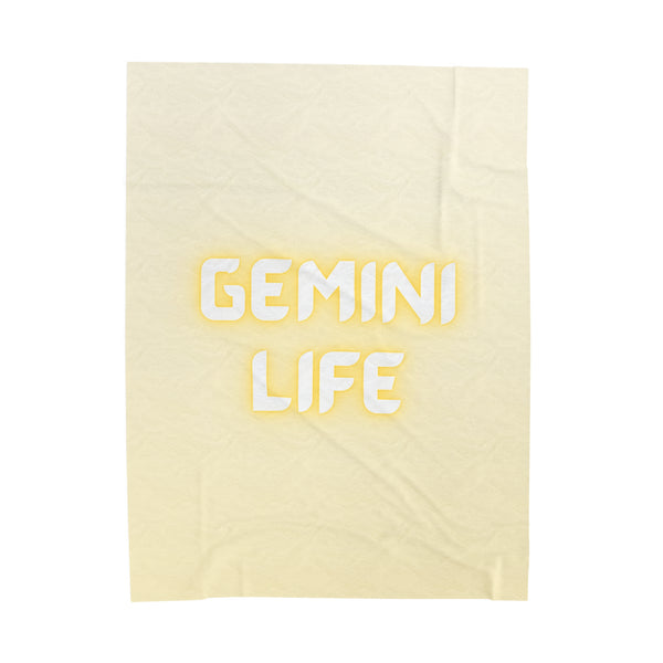 GEMINI LIFE VELVETEEN PLUSH BLANKET