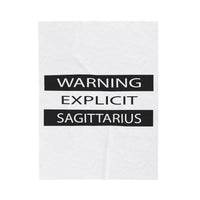 WARNING SAGITTARIUS VELVETEEN PLUSH BLANKET