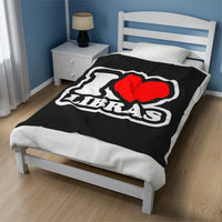 I LOVE LIBRAS VELVETEEN PLUSH BLANKET