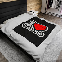 I LOVE CAPRICORNS VELVETEEN PLUSH BLANKET