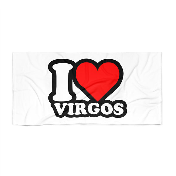 I LOVE VIRGOS BEACH TOWEL