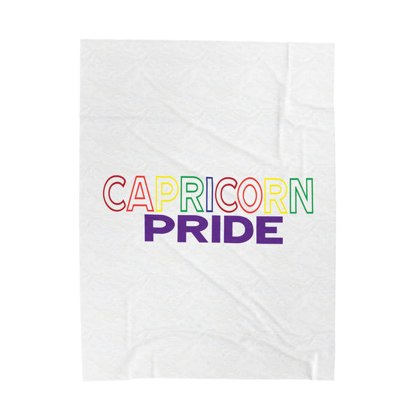 CAPRICORN PRIDE VELVETEEN PLUSH BLANKET