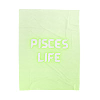 PISCES LIFE VELVETEEN PLUSH BLANKET