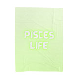 PISCES LIFE VELVETEEN PLUSH BLANKET