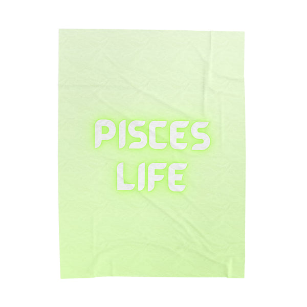 PISCES LIFE VELVETEEN PLUSH BLANKET