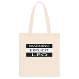 WARNING LEO TOTE BAG