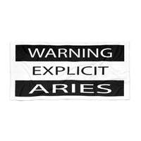 WARNING ARIES BEACH TOWEL