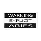 WARNING ARIES BEACH TOWEL