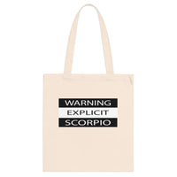 WARNING SCORPIO TOTE BAG