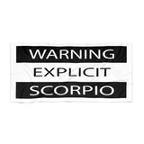 WARNING SCORPIO BEACH TOWEL