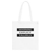 WARNING TAURUS TOTE BAG