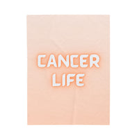 CANCER LIFE VELVETEEN PLUSH BLANKET