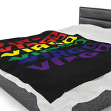 VIRGO RAINBOW VELVETEEN PLUSH BLANKET