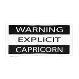 WARNING CAPRICORN BEACH TOWEL