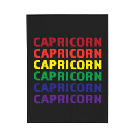 CAPRICORN RAINBOW VELVETEEN PLUSH BLANKET