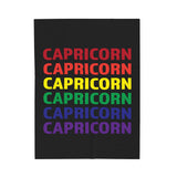 CAPRICORN RAINBOW VELVETEEN PLUSH BLANKET