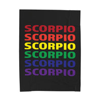 SCORPIO RAINBOW VELVETEEN PLUSH BLANKET