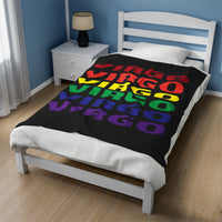 VIRGO RAINBOW VELVETEEN PLUSH BLANKET